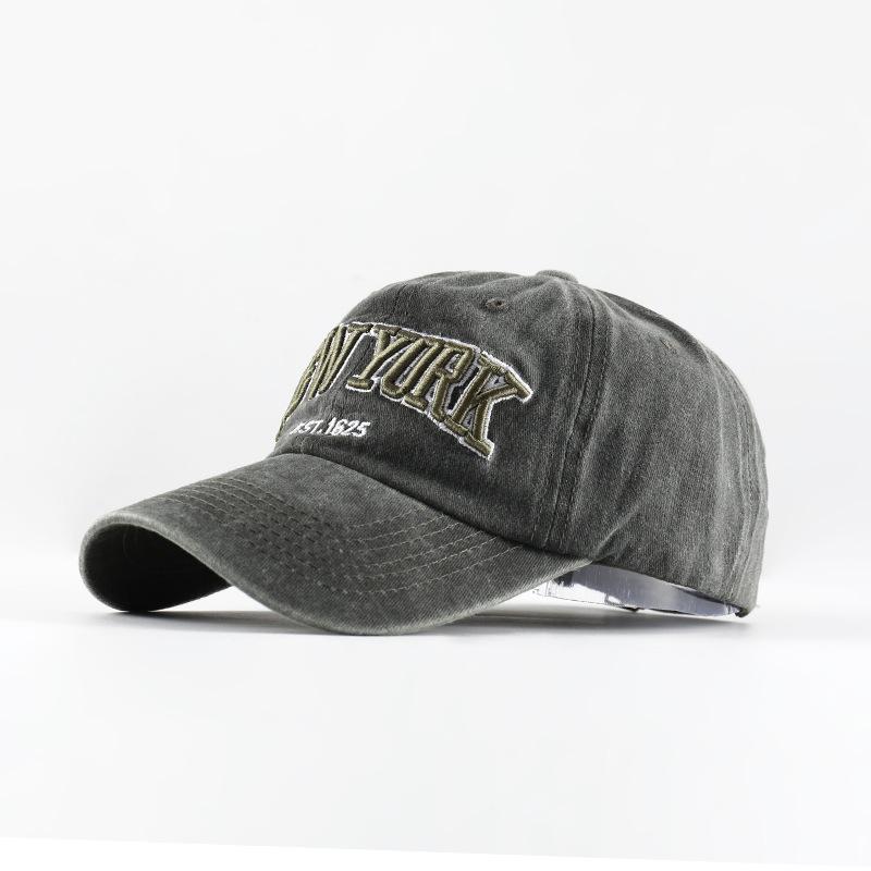 JM Hat Nieuwe gewassen katoenen pet NEW YORK geborduurde baseballpet pet pet zonnehoed geborduurde baseball vizier adjusable