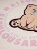 LA MAISON STUDIO Women'S Crop Little Bear Friends 3D Sweatshirt Cream (Fcd1Ts202W)