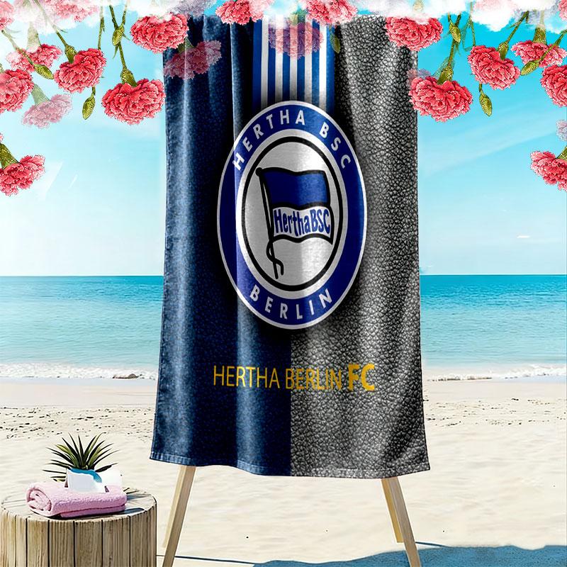 Hertha Legacy Print Beach Towel, Large Soft Quick Dry Towel for Beach Camping Swimming