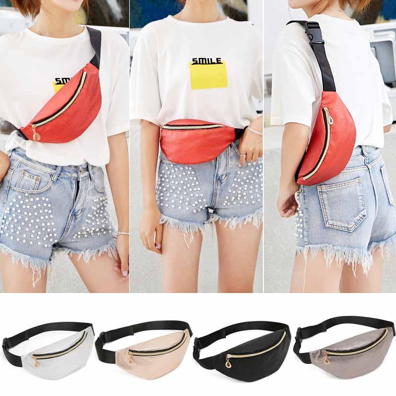 Compact And Chic Travel Hip Bag For Women With Zipper Closure And Pocket