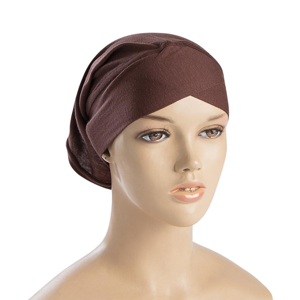 Cotton Jersey Inner Hijab Muslim Headscarf Under Scarf Hijab Cap Islamic Women Turban Underscarf Hat Ready To Wear Solid Color