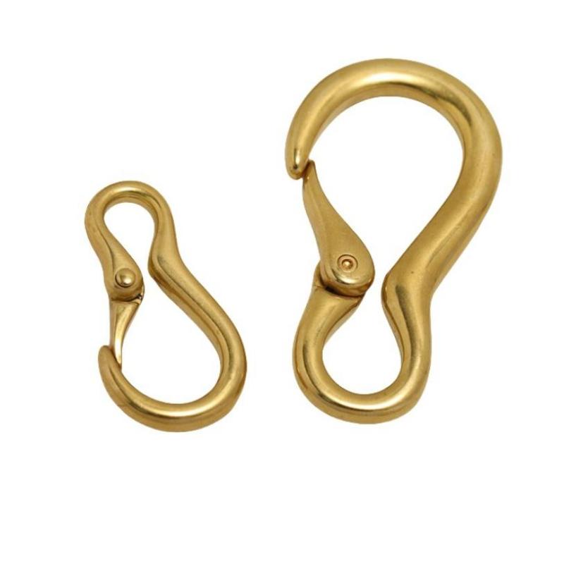 Rust Proof Brass Gourd Carabiner Keychain Durable Key Clip for Hiking Camping Travel Bag Buckle Outdoor EDC Gear