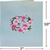 Biglietto Pop-Up Fiore di Ciliegio Design 3D con Meccanismo Pop-Up Biglietto Memo Adesivo Biglietto Mazzo di Fiori Fiore di Carta Staccabile Unico