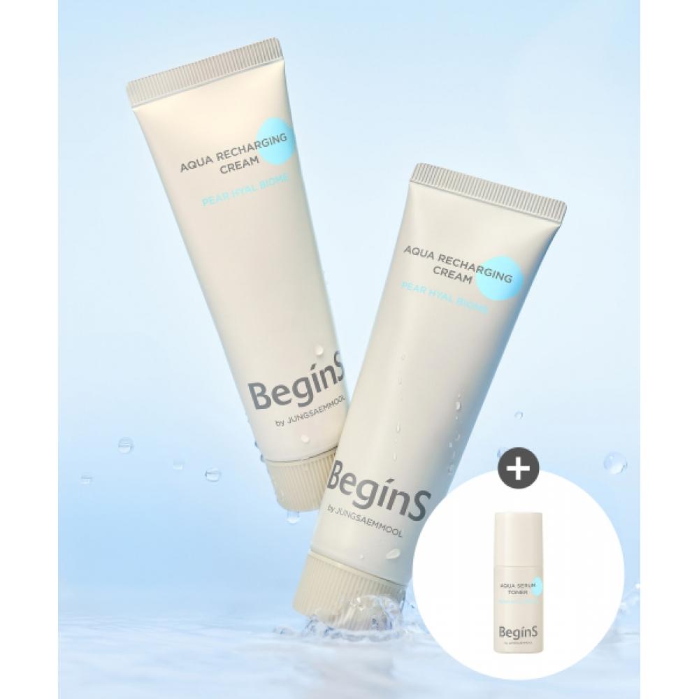 Begins Aqua Recharging Cream  15 Ml Aqua Serum Toner Gift AQUA RECHARGING CREAM