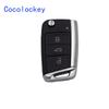 Cocolockey Fernbedienung Klappschlüssel Hülle Für Vw Polo Golf7 Mk7 Tiguan Für Skoda Octavia Kodiaq Karoq Für Seat Ateca Auto Zubehör