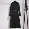 2024 Herbst Slim Fit Langarm Französisches Kleid für Damen