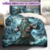 mythological figures Pattern Bedding Quilt Set Quilt Cover Pillowcase Home Decoration Birthday Gift (1 * duvet cover + 2 * pillowcase, without core)
