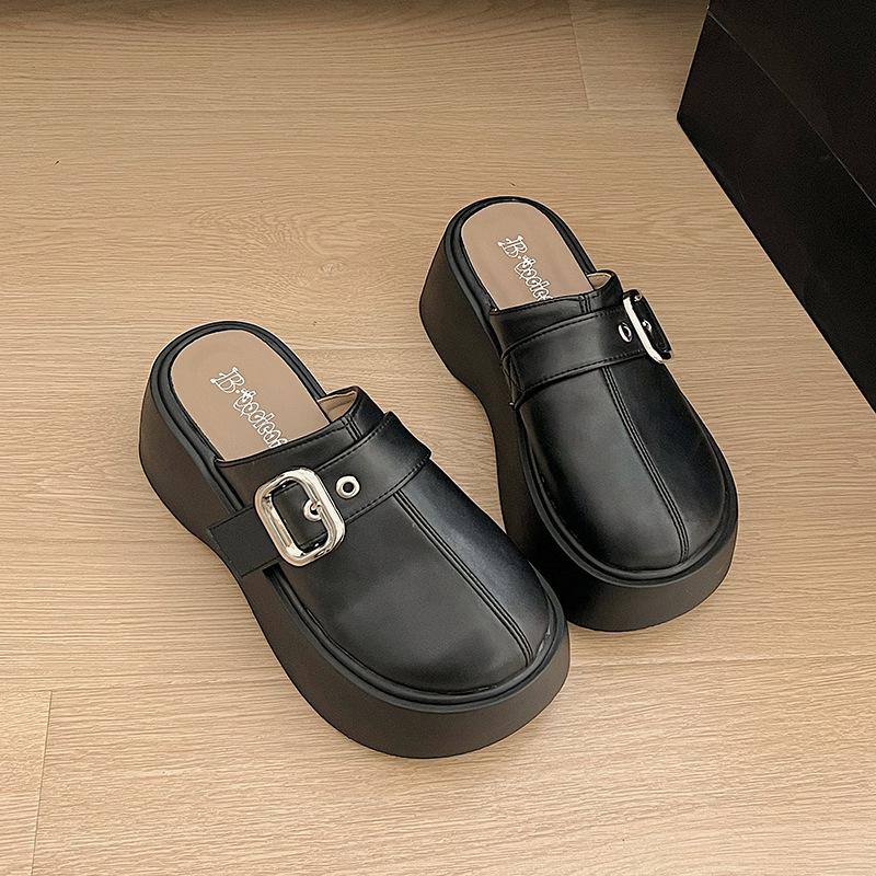 Lazy bag head half slippers new slippers sandals summer leisure children thick bottom fashion round head
