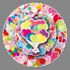 50pcs Cartoon Balloon Graffiti Stickers for Water Bottles and Suitcases - Waterproof and DIY-friendly.