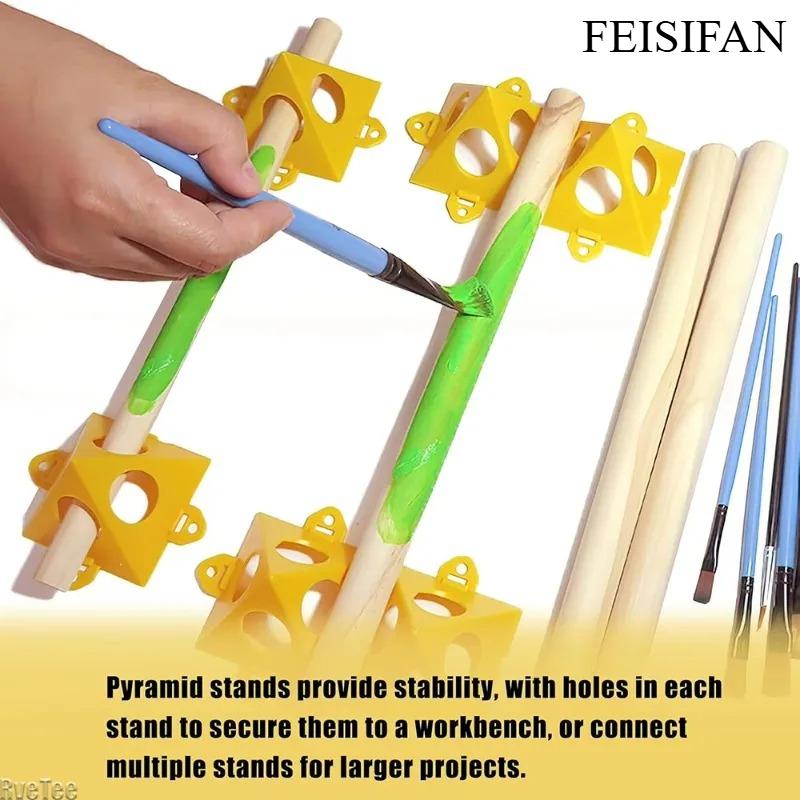 Mini Cone Painting Stands, 11-11 PCS Pyramid Canvas Support Holders, Tools for Painters & Woodworking Projects