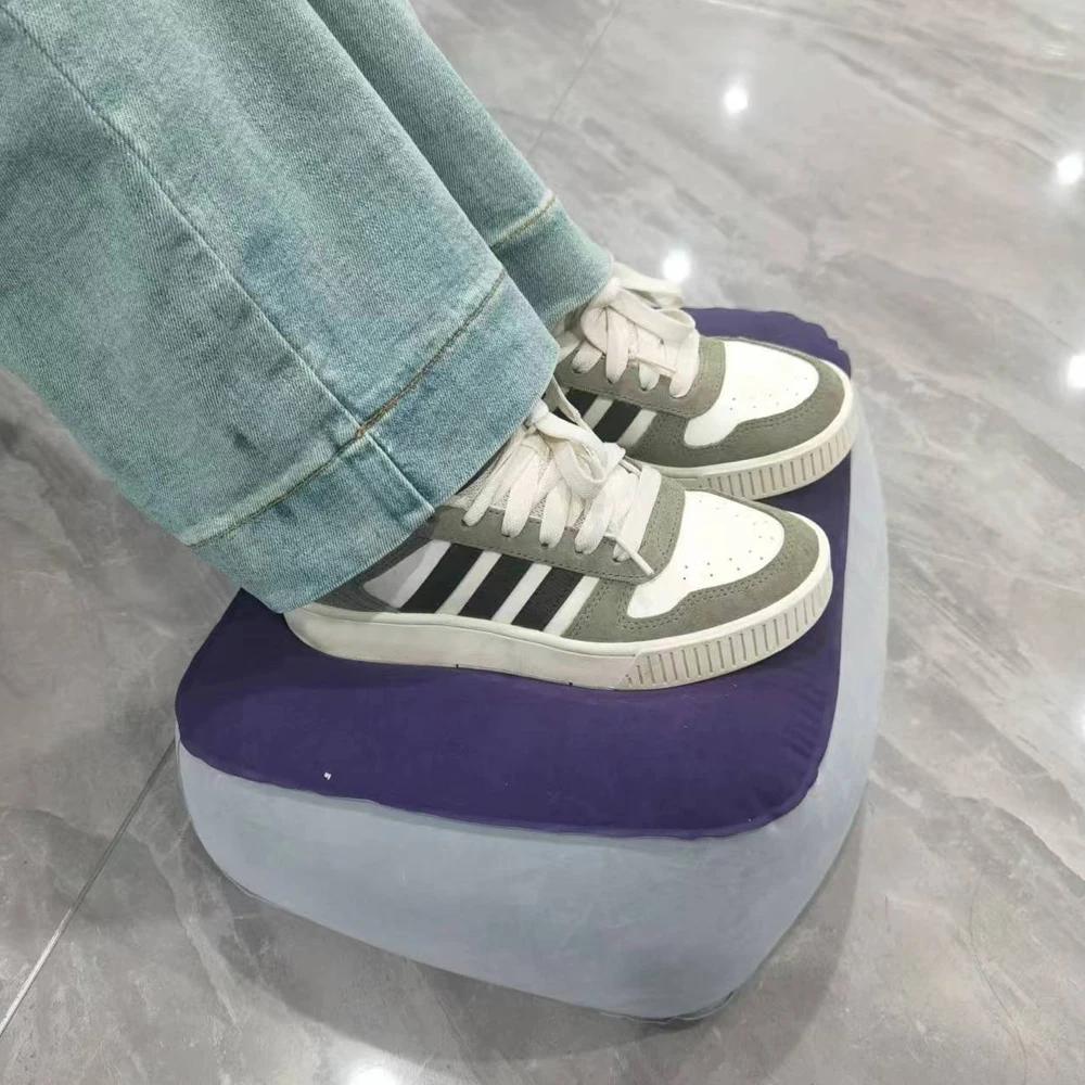 Nafukovací polštářek na podnožku PVC podložka pod nohy Vzduchový polštář na cestování Kancelář Domů Noha nahoru Relaxační nohy Nástroje pod stolem