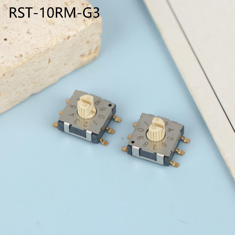 2Pcs Mini Encoder Rotary Encoder Switch Bcd8421 Multi Gear Band Knob Switch Smd Band Switch