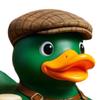 Irish Pub Duck Figurine Drinking Flat Cap Green Duck Statue Resin Animal Sculpture Home Office Bar Decoration Ornament