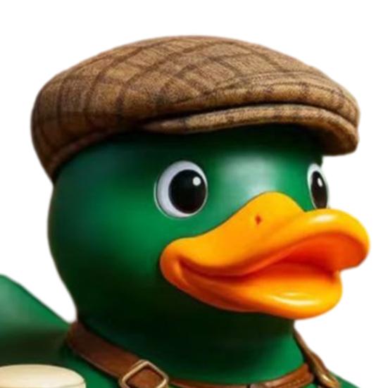 Irish Pub Duck Figurine Drinking Flat Cap Green Duck Statue Resin Animal Sculpture Home Office Bar Decoration Ornament