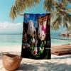 1pc Snoopy Kitty Soccer Stars Cartoon Quick Dry Microfiber Bath Towel for Swimming Surfing Camping Unisex Holiday. SJT720148