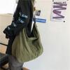 Lazy Style Washed Canvas Bag: Women's Large Capacity Crossbody and Shoulder Tote