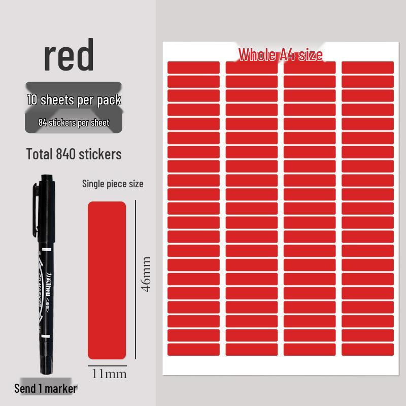 Pegatinas de Etiquetas Autoadhesivas Codificadas por Color para Identificación de Tareas y Cuadernos de Ejercicios