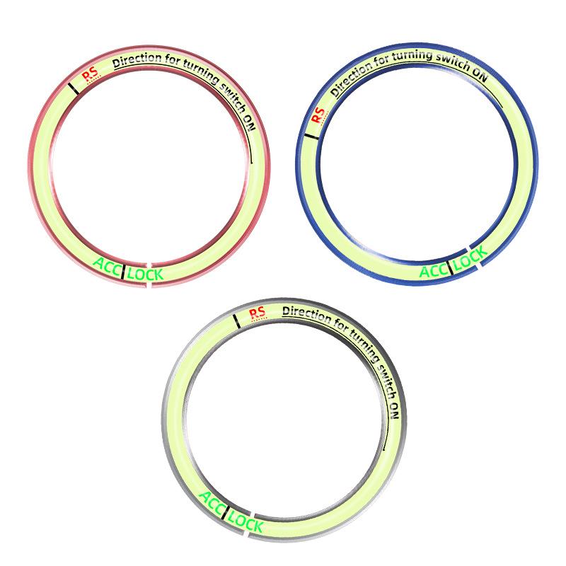 Glow Ignition Switch Decorative Ring - Interior Button Sticker for Car