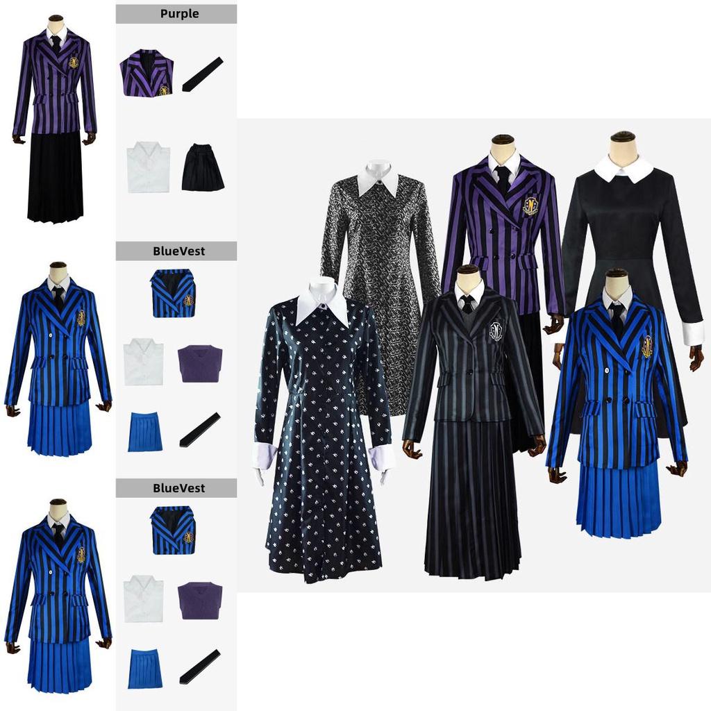 Wednesday Addams The Addams Family Costume School Uniform Dress