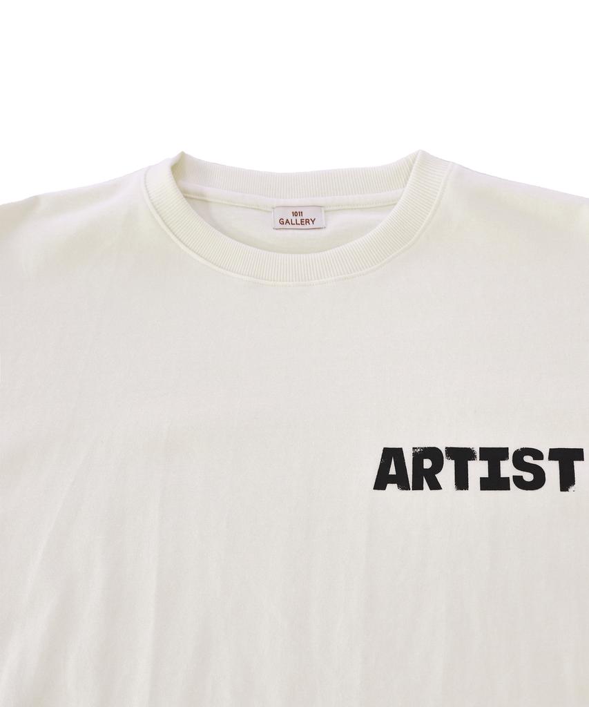 1011 GALLERY Artist Logo T-Shirts - Cream