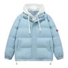 Cotton-padded Winter Cotton-padded Men's Thickened Fake Two-piece Coat Female Couple's Hooded Bread Suit Color