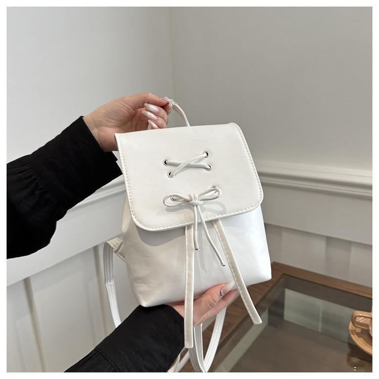 Simple And Casual Korean Style Ballet Bow 2024 New Trend Fashion Shoulder Backpack For Women