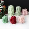 Christmas Silicone Candle Mold Santa Claus  Christmas Tree Cylinder Shape DIY Aromatherapy Candle Mold Gypsum Home Decoration