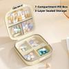 Portable medicine box, travel with you for seven days a week, medicine box, pill box, double-layer seven grid moisture-proof