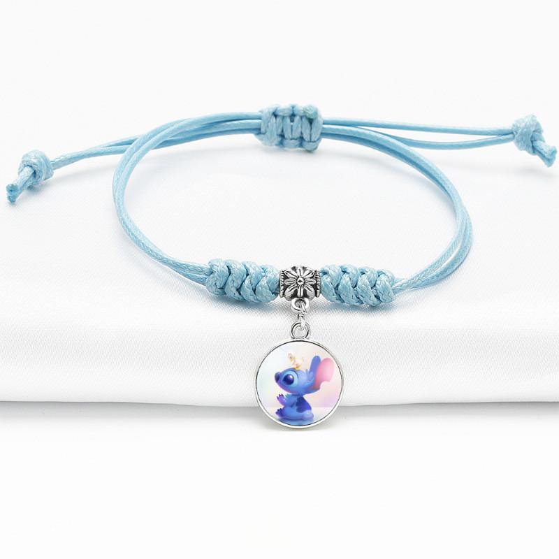 Anime Stylish Bracelet With Adjustable Blue Cord For Use Unisex