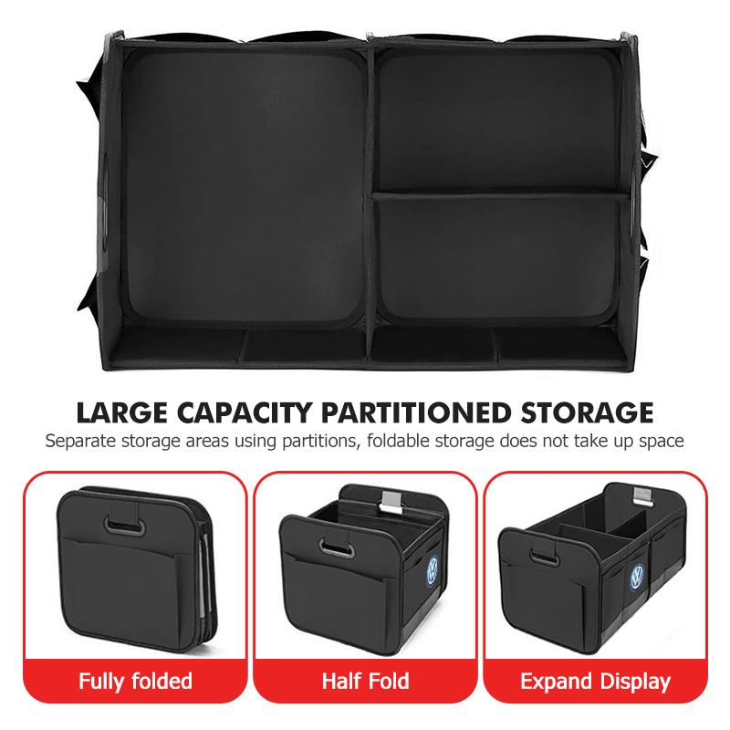 For Volkswagen VW Folding Car Trunk Organizer Box Storage Bag Tools Tidying Scirocco Jetta Beetle Golf 4 5 6 Passat Polo B5 zg6