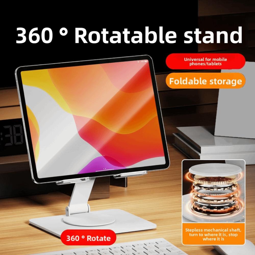 Rotatable Foldable Tablet Stand Aryclic Panel Hollow Rabbit Tablet Foldable Holder Multi Angle Transparent Tablet Phone Bracket