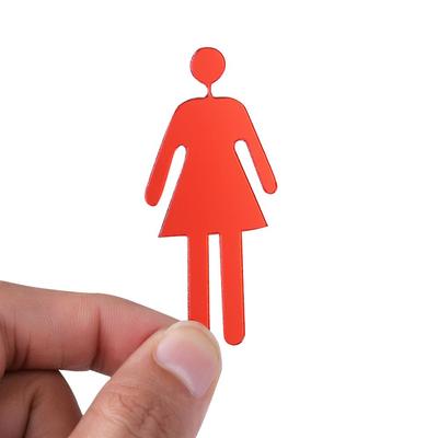 2PCS/Set 3D DIY WC Decor Bathroom Door Wall Art Washroom Sign Poster Mirror Surface Decal Toilet Wall Stickers Woman & Man
