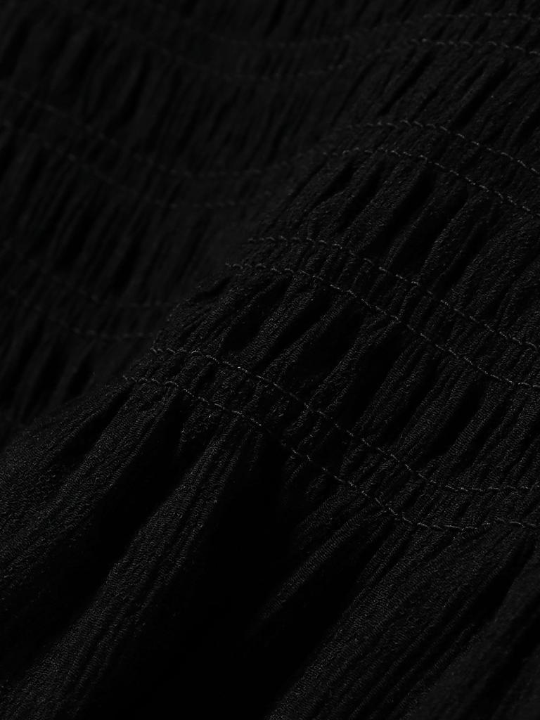 B:MING LIFE STORE by BEAMS Women's Shirred Blouse (S-M) Black