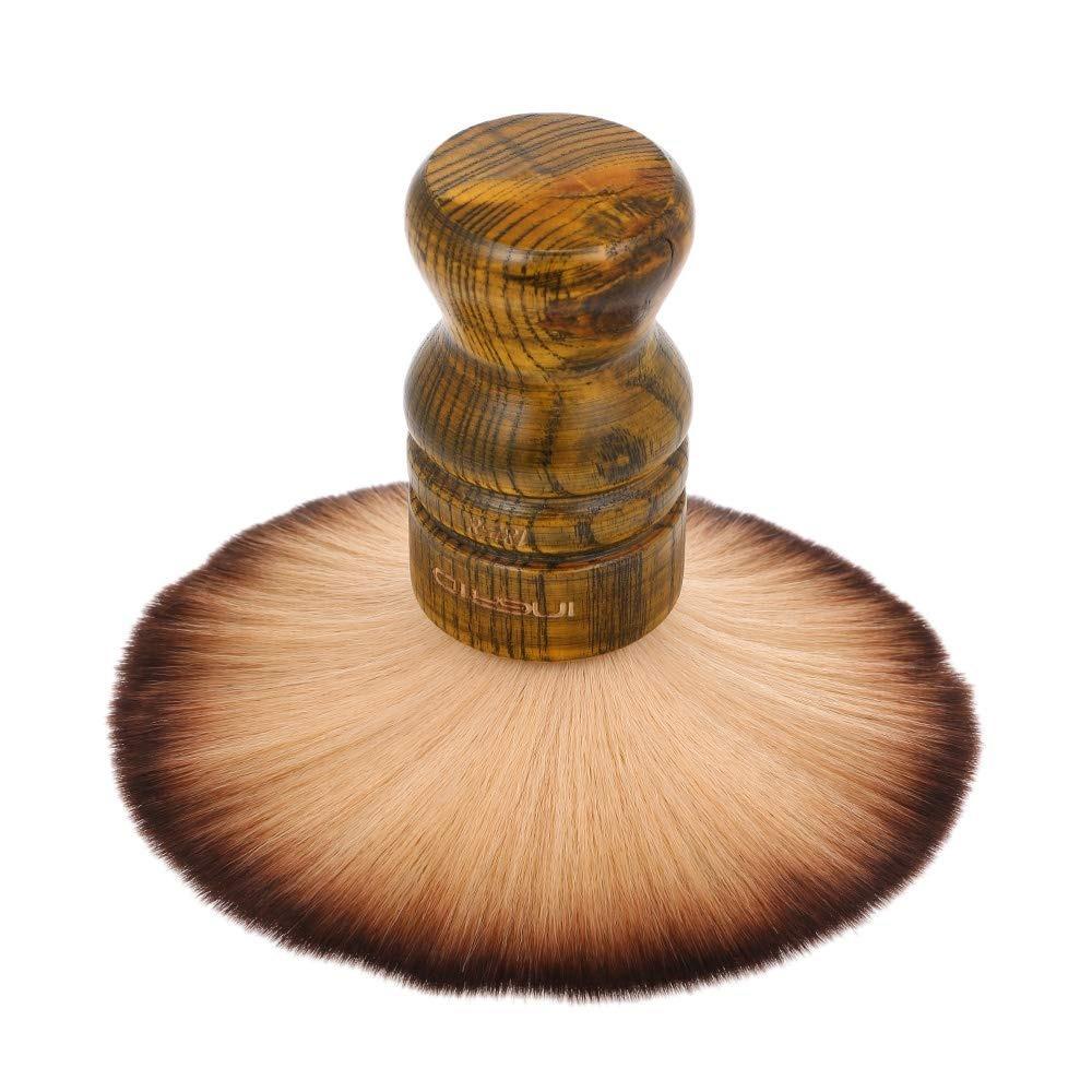 Wooden Handle Neck Duster Brush Nylon Hair Professional Neck Brush Haircut Shaving
