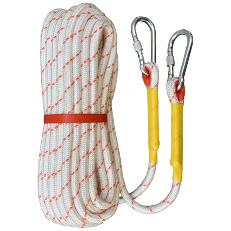 

OLOMM Steel Core Safety Rope with Double Hooks and Gloves