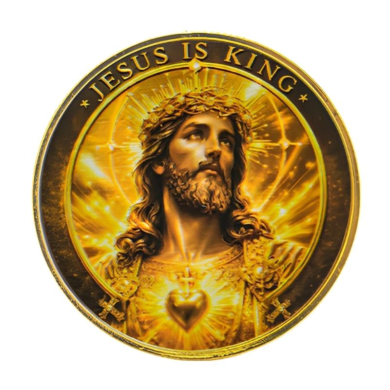 Double Sided Christian Challenge Coin Jesuses Crosses Commemoratives Coin Christian Blessing Coin Collectibles Gift 1