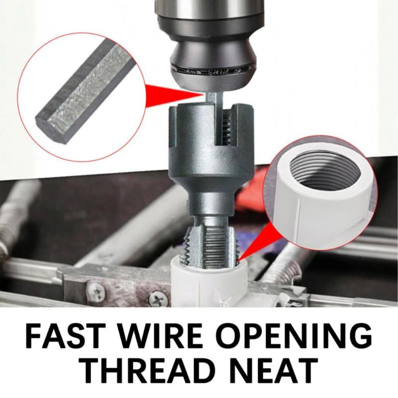 Electric Drill Compatible Pvc Pipe Threader Kit DN15 DN20 Pipe Pvc Pipe Thread Cutting Tool Pprppe Pipe Thread Cutting Tool
