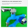 POM Bronze Double Nozzle Faucet Multi-function Double Nozzle Water Tap  for Garden Kitchen