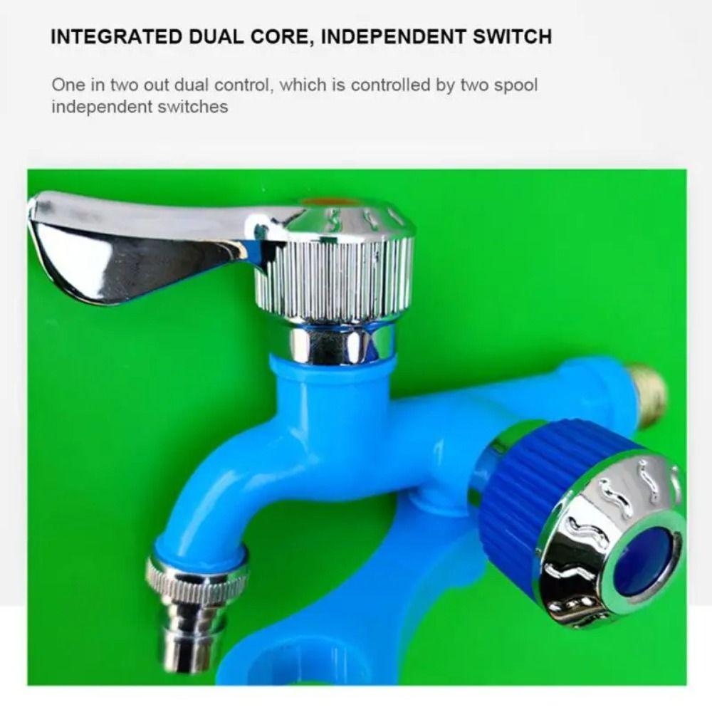 POM Bronze Double Nozzle Faucet Multi-function Double Nozzle Water Tap  for Garden Kitchen
