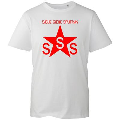 T-Shirt Sigue Sigue Sputnik per Fan UK, Classico Top Tee per Amanti Musica New Wave anni '90