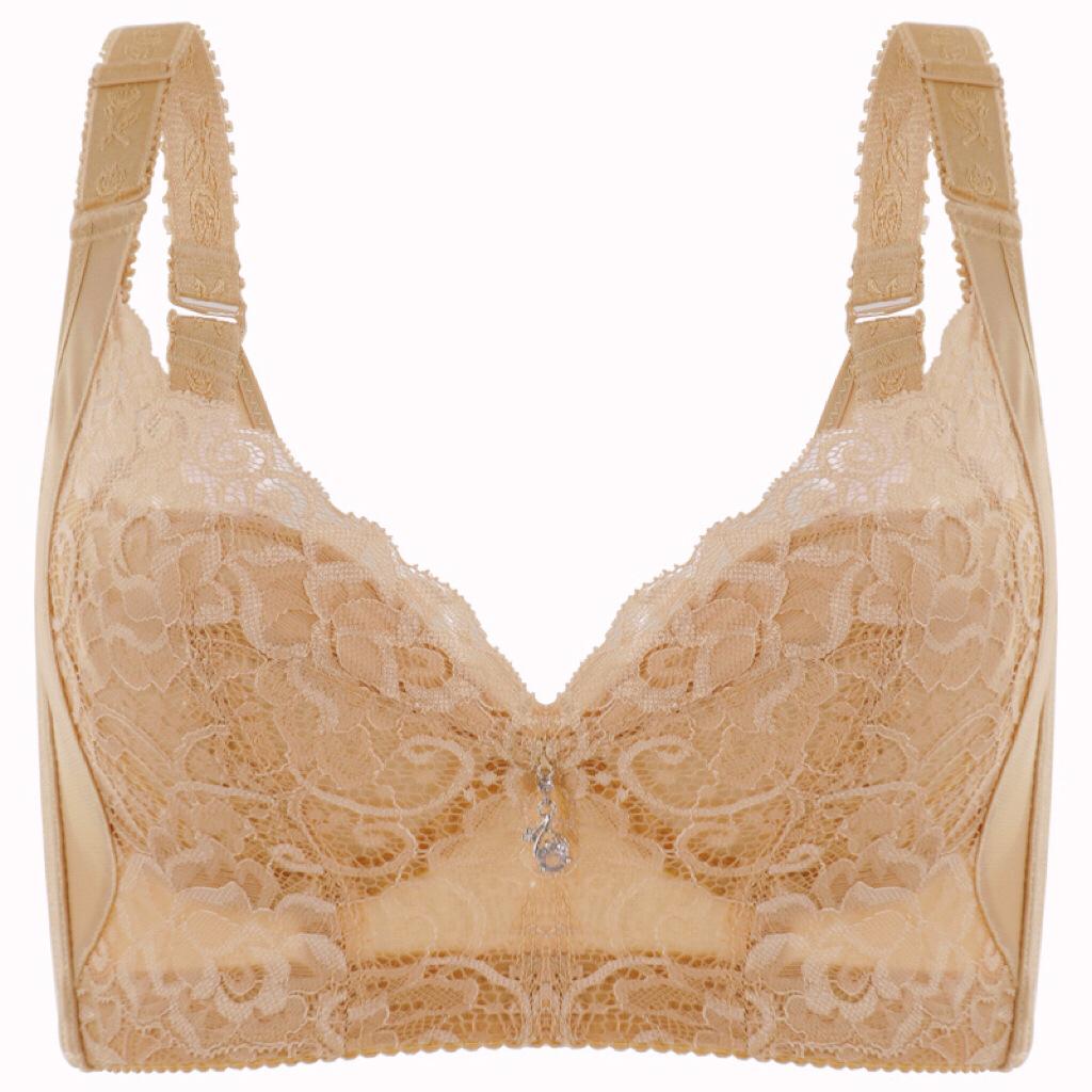 

Элегантный кружевной регулируемый бюстгальтер для женщин - Формирование и поддержка для большой груди 90D