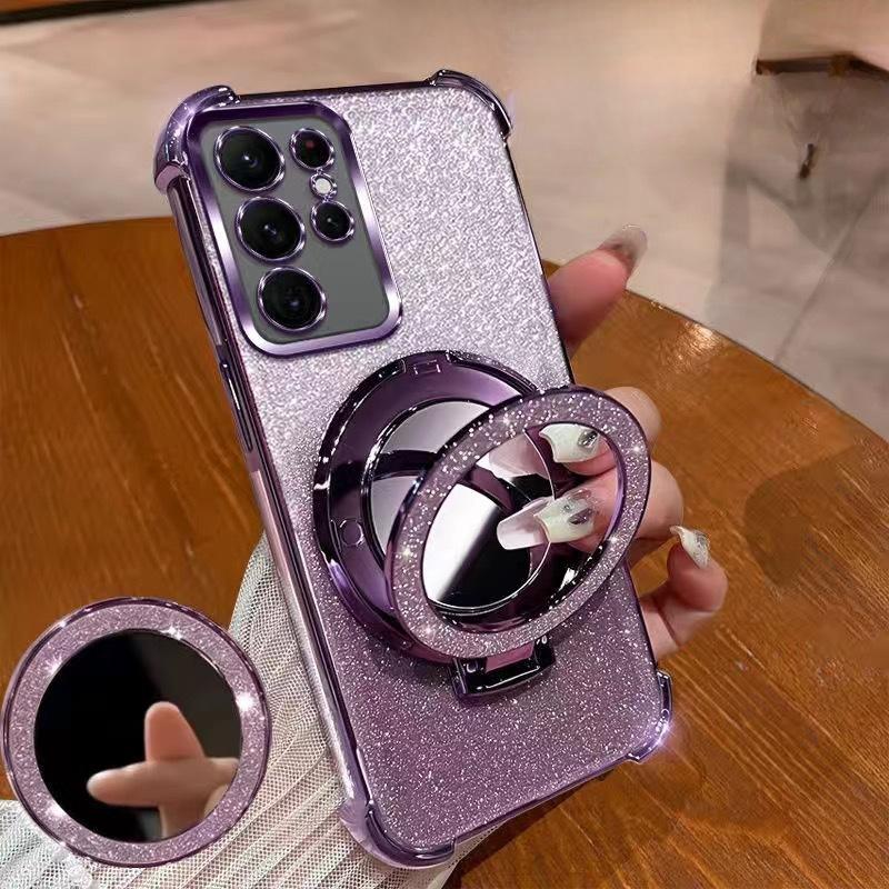 

Чехол для телефона OPPO Reno13 Pro Магнитная зеркальная подставка A58 Чехол с воздушной подушкой от падений 2A79 Роскошный OPPOA38 4G