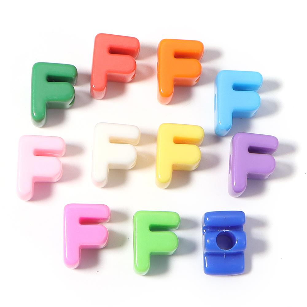 10pcs A-Z Letter Beads Acrylic Alphabet Beads Largr Size Loose Beads  For Jewelry Making DIY Keychain Phone Chain Accessories