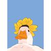 Canvas Painting Funny Memes Duck Posters and Prints Modern Lovely Duck Wall Art Picture for Living Room Home Bedroom Cafe Decor
