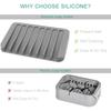 2Pcs Silicone Soap Dish Holder Creative Soap Saver Tray Sponges Holder Soap Plate  Home Decor