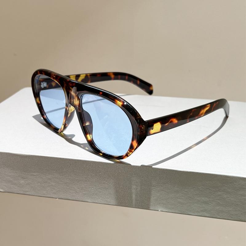 

KAMMPT Oversized Pilot Sunglasses Men Fashion Candy Color Rim Outdoor Casual Shades Women Trendy Brand Design Decor Sun Glasses as picture shows