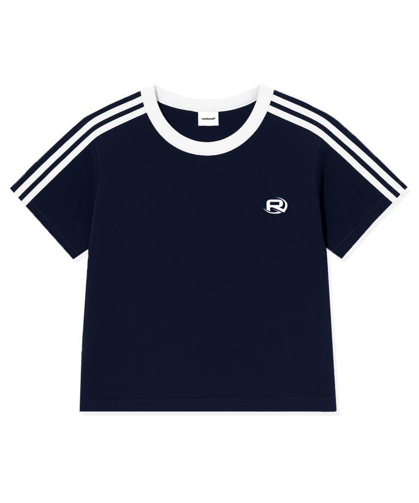 RANDOMOFF Rof Essential Sporty Track Crop T-Shirt (4Color)