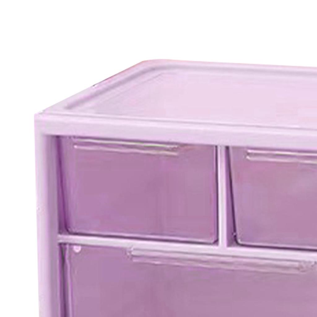 3 Katlı Masaüstü Çekmece Saklama Kutusu 6 Bölmeli Takı Güzellik Lens Küçük Eşyalar için Düzenleme Kutusu