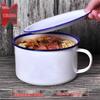 OLOEY Retro Enamel Noodle Bowl with Lid