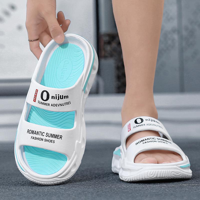 Sommer Herreslippers Utendørssandaler Strand Komfortable Myke Slides Innendørs Fritidssko